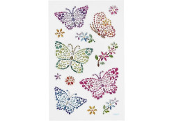 Sticker Diamond Butterflies 16x10 cm