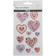 Sticker Diamond Hearts 16x10 cm