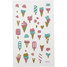 Sticker Glitter Ice Cream 10x16 cm