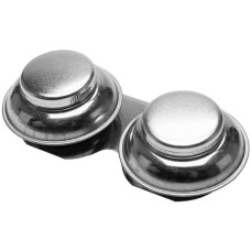 Stainless Steel Double Palette Cup with Clip 57 mm for Oil Painting Mediums