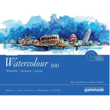 Blok do akwareli Gamma WATERCOLOUR 300g 34x46 cm 10a
