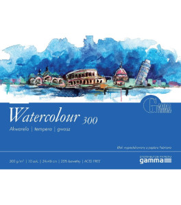 Gamma WATERCOLOUR Pad 300g 34x46 cm 10 sheets