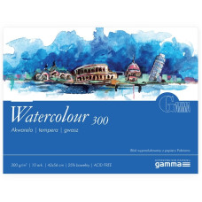 Blok do akwareli Gamma WATERCOLOUR 300g 42x56 cm 10a