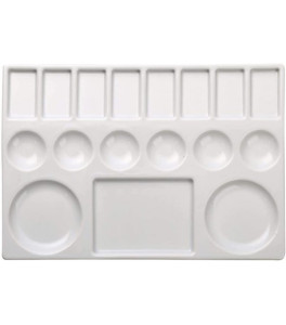 Meeden – 17-Well Rectangular Ceramic Palette, 16.5×23 cm