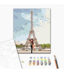 Painting by numbers Brushme "City of love Paris" 40x50 cm