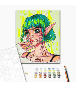 Malowanie po numerach Brushme "Współczesna Elfka" @nila_art_ar 40x50 cm