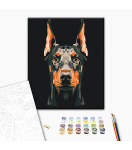 Painting by numbers Brushme "Doberman" 40x50 cm