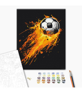 Malowanie po numerach Brushme "Ognisty gol" 40x50 cm