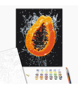 Malowanie po numerach Brushme "Wybuch soczystej papai" 40x50 cm