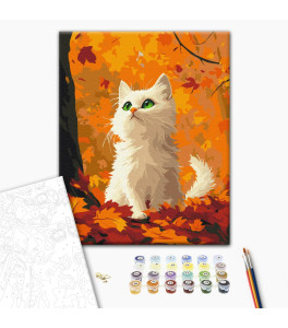 Painting by numbers Brushme "Kitty in fallen leaves" 40x50 cm