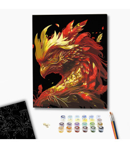 Painting by numbers Brushme "Golden phoenix" 40x50 cm