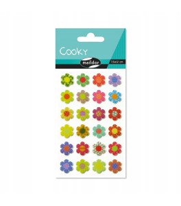 Naklejka 3D wypukłe Kwiatki we wzory 7,5x12 cm