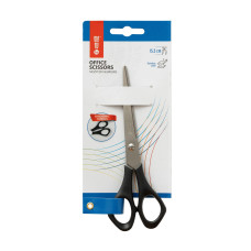 MemoBe Office Scissors 15.5 cm Black Stainless Steel Paper Scissors