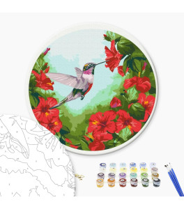 Malowanie po numerach Brushme "Koliber" 30 cm