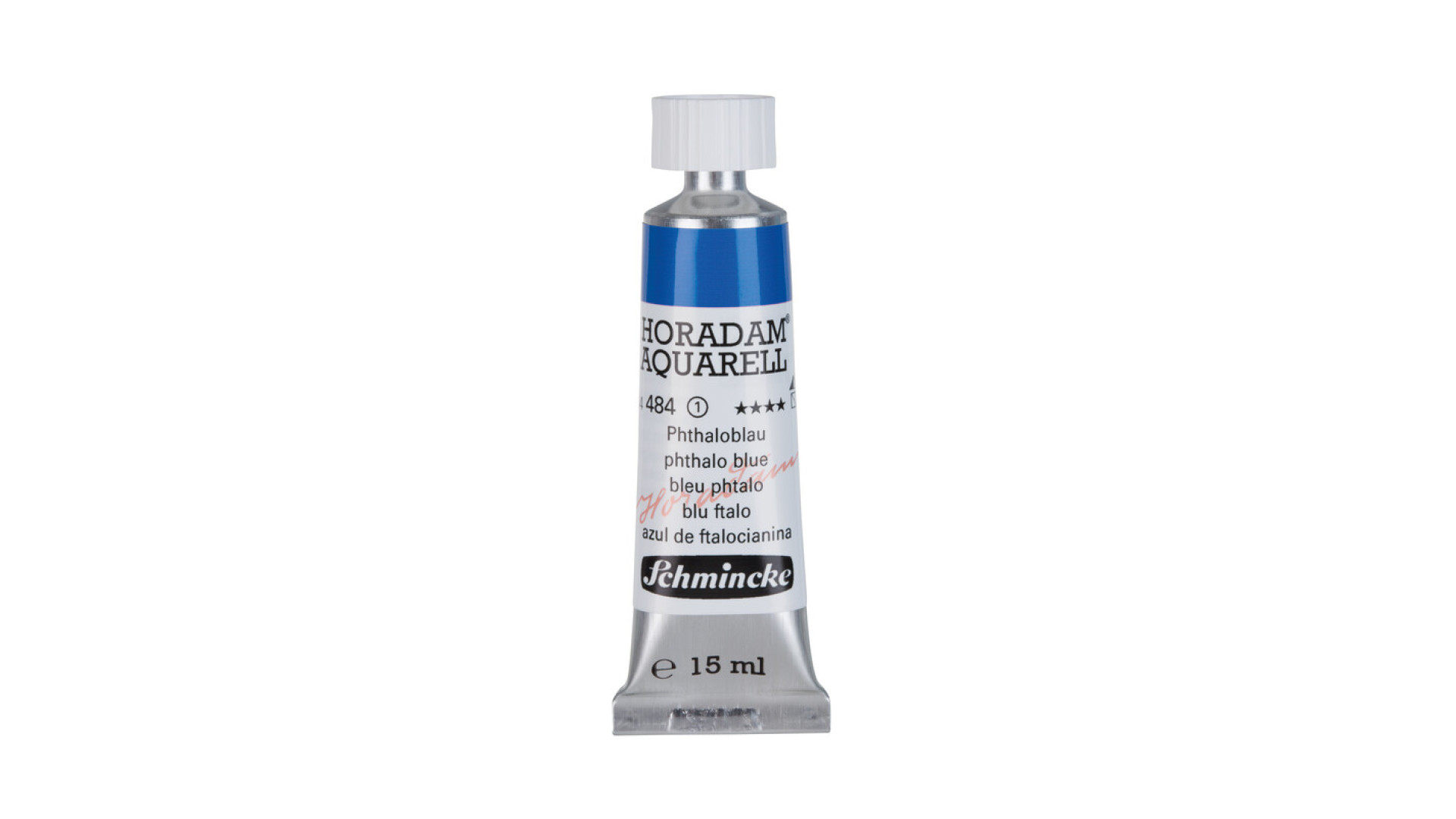 Watercolour paint Schmincke Horadam Aquarell phthalo blue 15 ml. 484