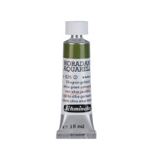 Watercolour paint Schmincke Horadam Aquarell olive green yellowish 15 ml. 525