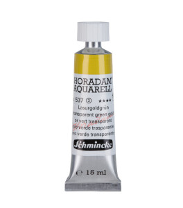 Watercolour paint Schmincke Horadam Aquarell transparent green gold 15 ml. 537