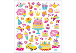 Naklejka Urodziny 15x16,5 cm