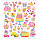 Sticker Birthday 15x16,5 cm