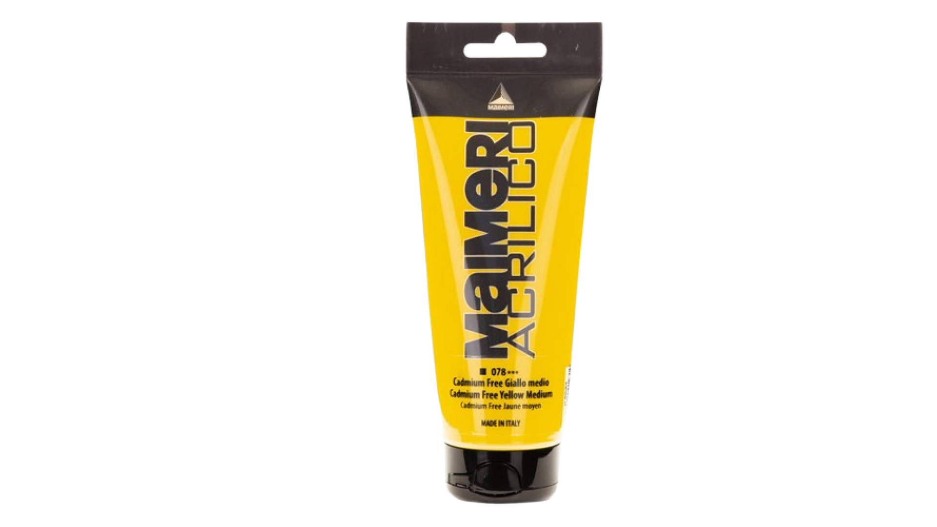 Acrylic paint Maimeri Acrilico Cadmium free yellow medium 200 ml 078