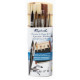 Raphael 6-brush set + bamboo mat 16x16 cm