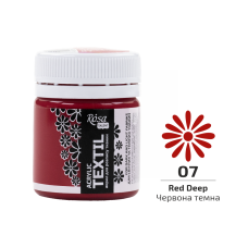 Acrylic Fabric Paint, Red Deep (07), 20ml, ROSA Talent