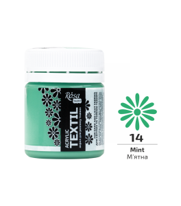 Farba Akrylowa do Tkanin, Miętowa (14), 20ml, ROSA Talent