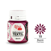 Farba Akrylowa do Tkanin, Fuksja (19), 20ml, ROSA Talent Farba Akrylowa do Tkanin, Fuksja (19), 20ml, ROSA Talent