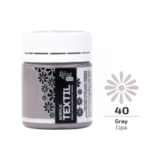 Acrylic Fabric Paint, Gray (40), 20ml, ROSA Talent