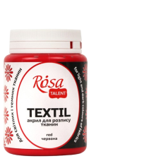 Farba Akrylowa do Tkanin, Czerwona (06), 80ml, ROSA Talent