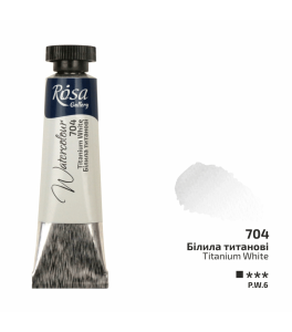 ROSA Gallery Farba Akwarelowa, Titanium White (704), Tuba 10ml