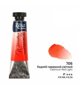 ROSA Gallery Farba Akwarelowa, Cadmium Red Light (706), Tuba 10ml