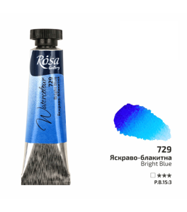 ROSA Gallery Farba Akwarelowa, Bright Blue (729), Tuba 10ml