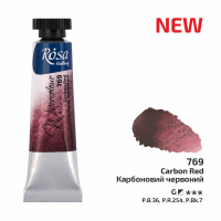 ROSA Gallery Farba Akwarelowa, Carbon Red (769), Tuba 10ml
