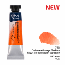 ROSA Gallery Watercolour Paint, Cadmium Orange Medium (773), Tube 10ml