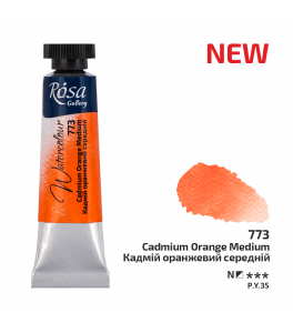 ROSA Gallery Farba Akwarelowa, Cadmium Orange Medium (773), Tuba 10ml