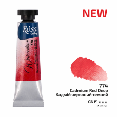 ROSA Gallery Watercolour Paint, Cadmium Red Deep (774), Tube 10ml