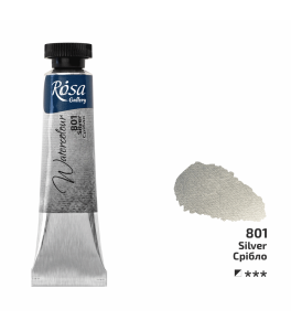 ROSA Gallery Watercolour Paint, Silver (801), Tube 10ml