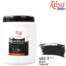 Acrylic paint Rosa Studio Black 1000 ml 403