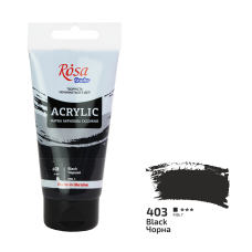 Acrylic paint Rosa Studio Black 75 ml 403