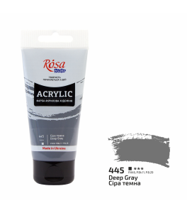 Farba akrylowa Rosa Studio Ciemny szary 75 ml 445