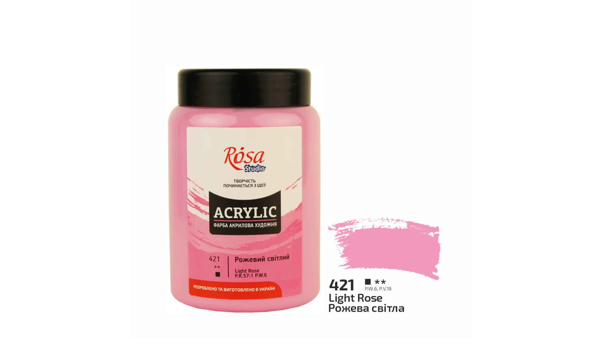 Acrylic paint Rosa Studio Light Pink 400 ml 421