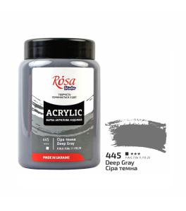 Acrylic paint Rosa Studio Deep Gray 400 ml 445