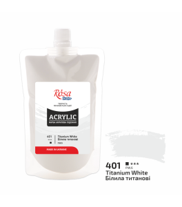 Acrylic paint Rosa Studio Titanium White 200 ml 401