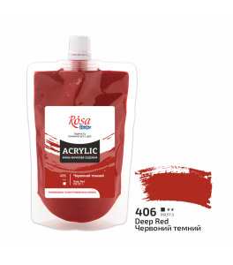 Acrylic paint Rosa Studio Red Deep 200 ml 406