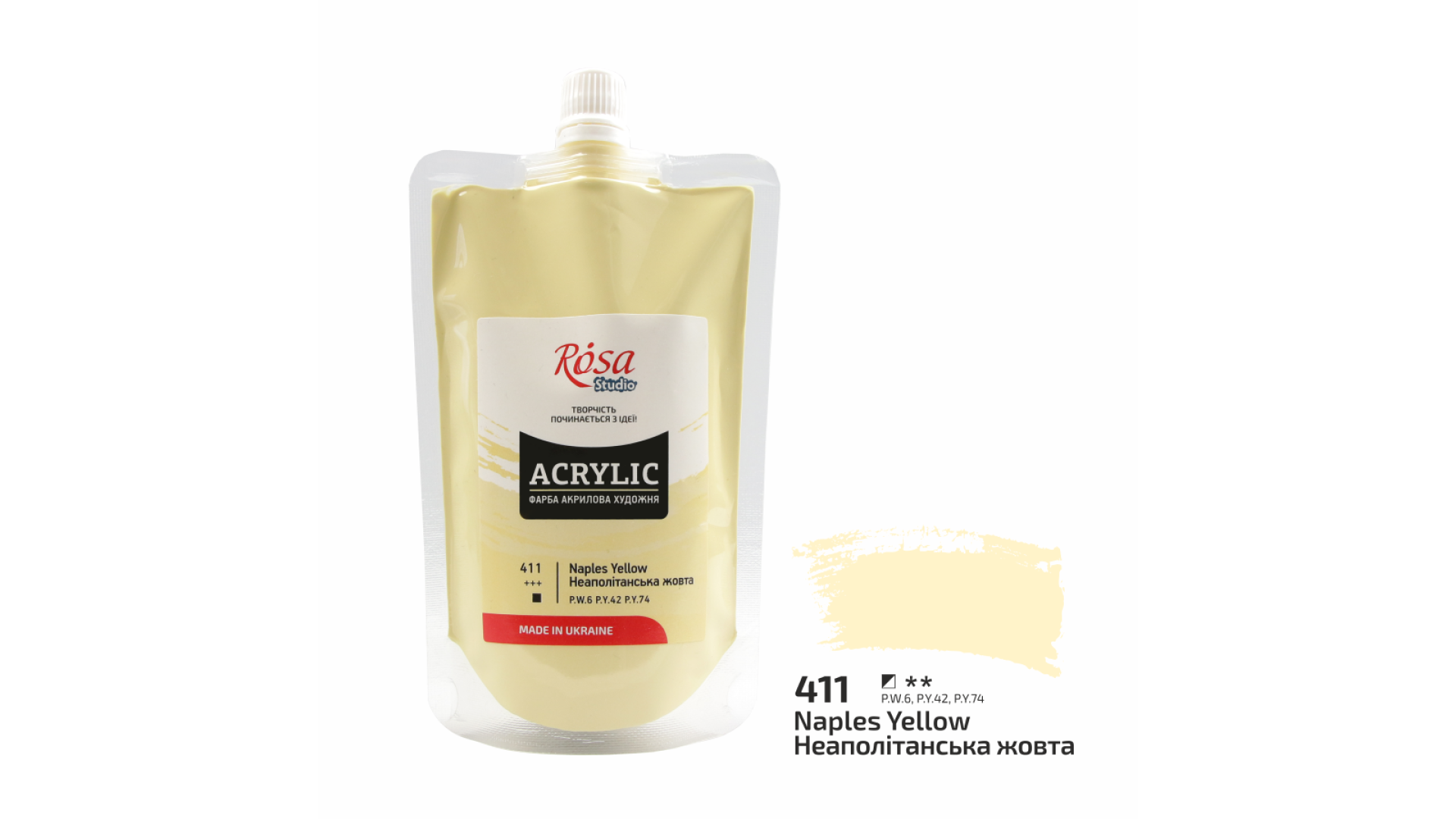 Acrylic paint Rosa Studio Naples Yellow 200 ml 411