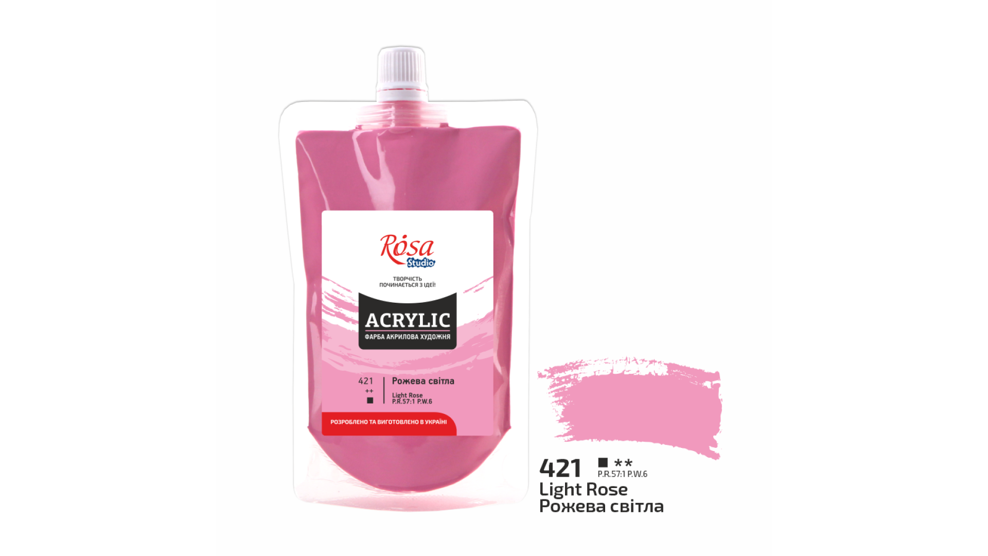 Acrylic paint Rosa Studio Light Rose 200 ml 421