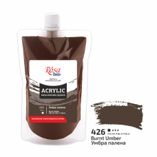 Acrylic paint Rosa Studio Burnt Umber 200 ml 426