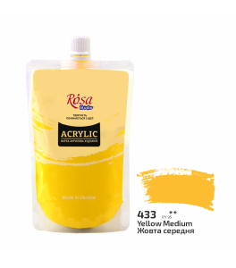 Acrylic paint Rosa Studio Yellow Medium 200 ml 433