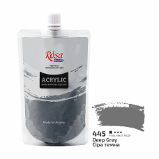 Acrylic paint Rosa Studio Deep Gray 200 ml 445